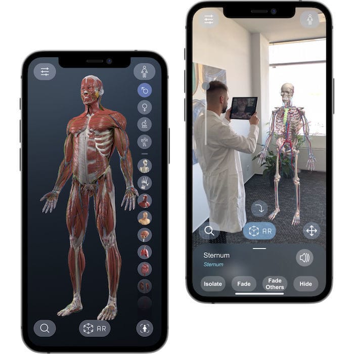 Piattaforma di realtà virtuale immersiva Human Anatomy VR Virtual