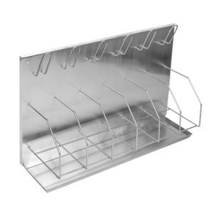 supporto per strumenti odontoiatrici portapadelle / murale / in acciaio inossidabile
