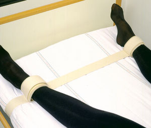 cinghia di fissaggio per letto ospedaliero / per gamba