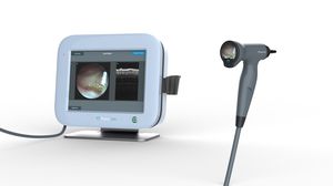 videotoscopio / con video monitor integrato / con imaging OCT / pediatrico