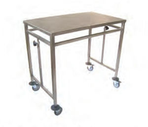 tavolo portastrumenti con rotelle / ad altezza variabile / in acciaio inossidabile