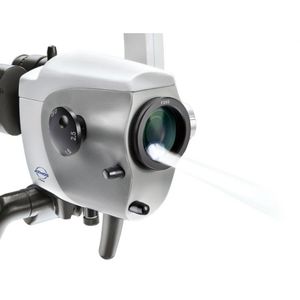 microscopio per visite otorinolaringoiatriche / con rotelle