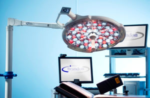 lampada scialitica mobile / a LED / con pannello di controllo / con videocamera