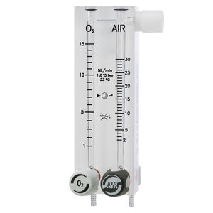miscelatore di gas per anestesia / respiratorio / di ossigeno / tubo flussometro