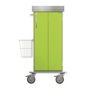 carrello di distribuzione di vassoi / per pasti / con cestello / con porta
