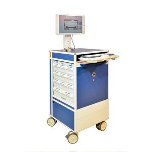 carrello informatico di distribuzione di farmaci / con cassetti