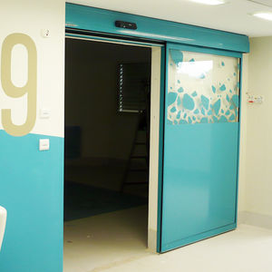 porta scorrevole / per ospedale / da laboratorio / a vetrina