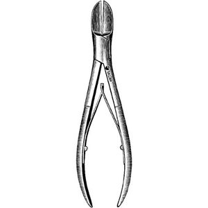 pinza per ossa / di taglio elettrochirurgico / di Liston / diritta