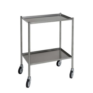 carrello per trattamenti / portabiancheria / con piano di appoggio / 2 vassoi