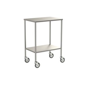 tavolo portastrumenti 2 ripiani / con rotelle / in acciaio inossidabile