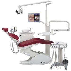 riunito odontoiatrico con poltrona elettromeccanica / con illuminazione LED / con monitor / compatto