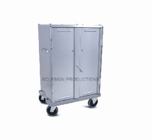 armadio di distribuzione / per ospedale / con cestello / 2 porte