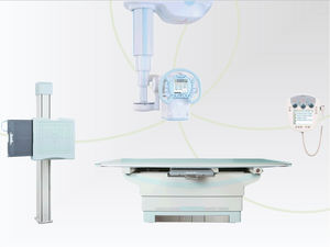 sistema di radiografia / digitale / per radiografia multidisciplinare / con braccio portatubo telescopico a soffitto