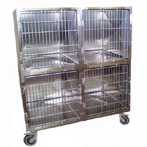 gabbia veterinaria per cani / 4 scomparti / in acciaio inossidabile