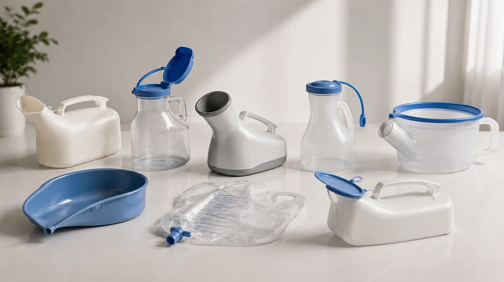 Urinale professionale in ceramica installato a parete in un bagno ospedaliero sterile, conforme ai rigorosi standard di igiene sanitaria e accessibilità.