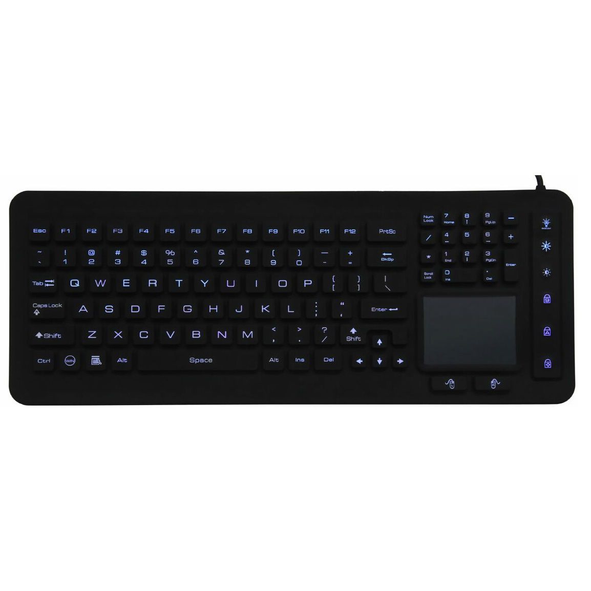 Tastiera con touchpad PM08TPBL PAC Technology in silicone / con