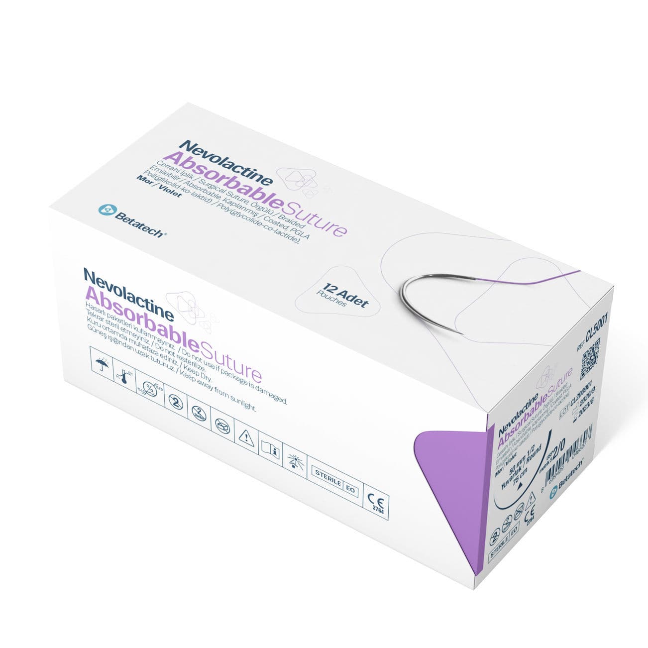 Filo di sutura riassorbibile NEVOLACTINE PGLA Betatech Medical per chirurgia generale Filo di sutura riassorbibile NEVOLACTINE PGLA Betatech Medical per chirurgia generale