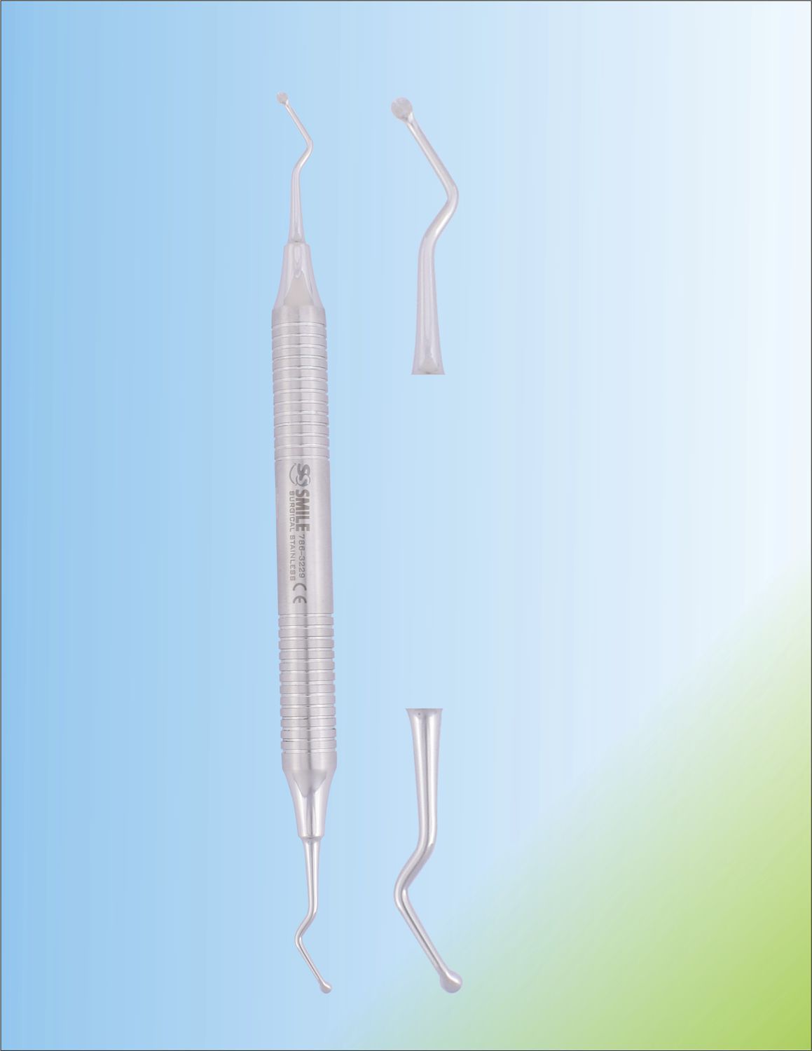 Strumento Per Impianti Restaurativi Per Escavatore Dentale Cucchiaio Dentale Doppie Estremà In Acciaio Inossidabile Con Punta Seghettata Per Sega Seghettata - Foto 2