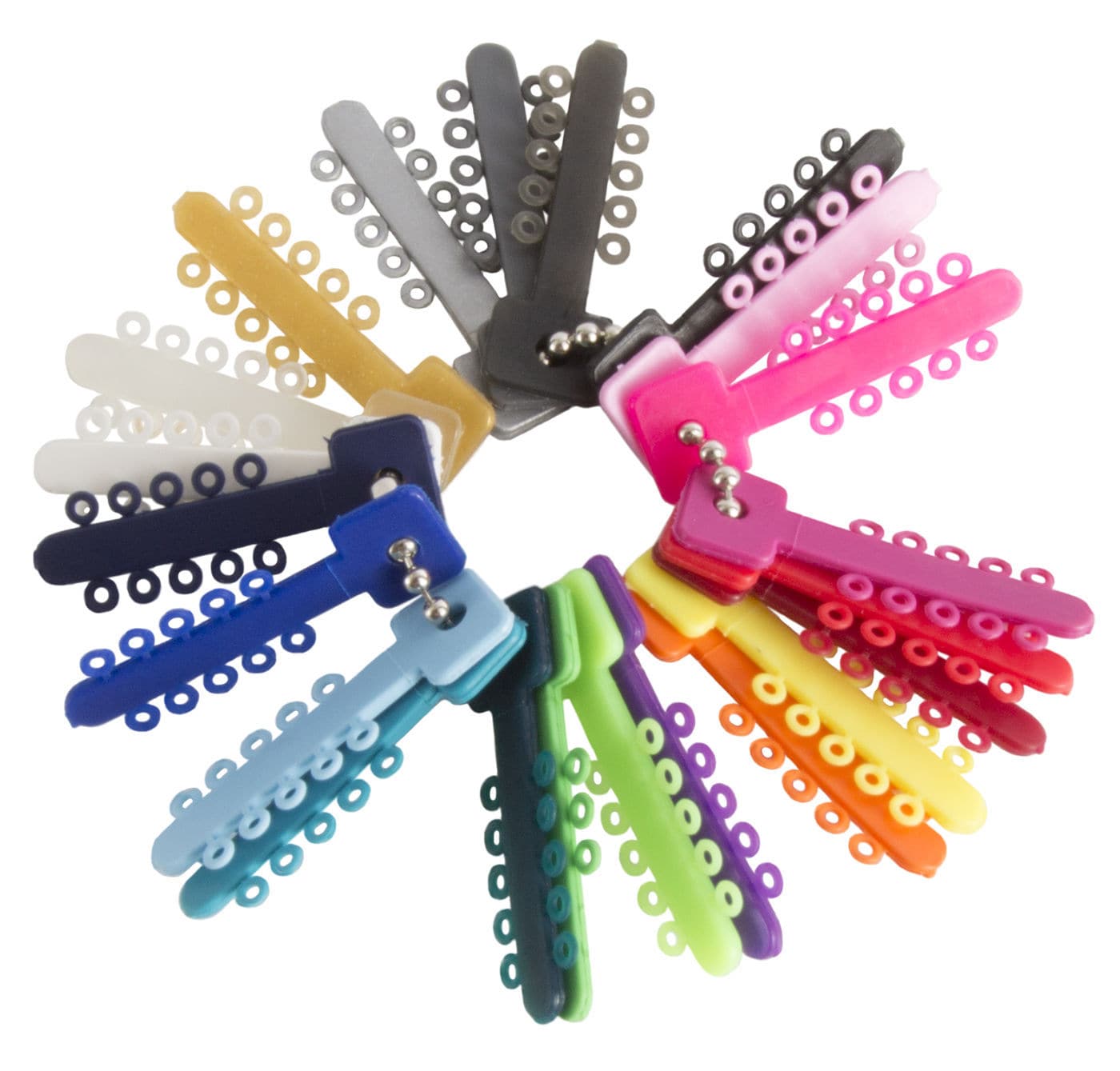 Fascette Elastiche Ortodontiche Multicolore Per Legatura Brackets - 936 Pezzi - Dentali
