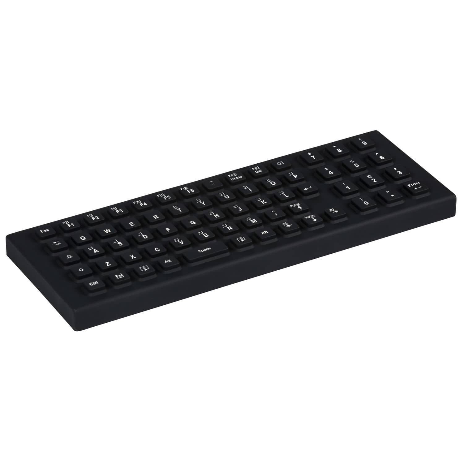 Tastiera Flessibile Arrotolabile USB/PS2 – Impermeabile, Layout Tedesco, Con Tastierino Numerico, Compatibile Windows 10, 8, 7, XP, Blu