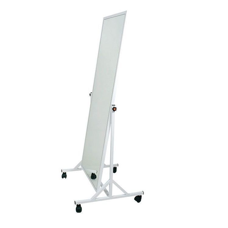 Specchio Da Pavimento Cheval Con Ruote - 162x40 Cm Inclinabile, Legno Massello