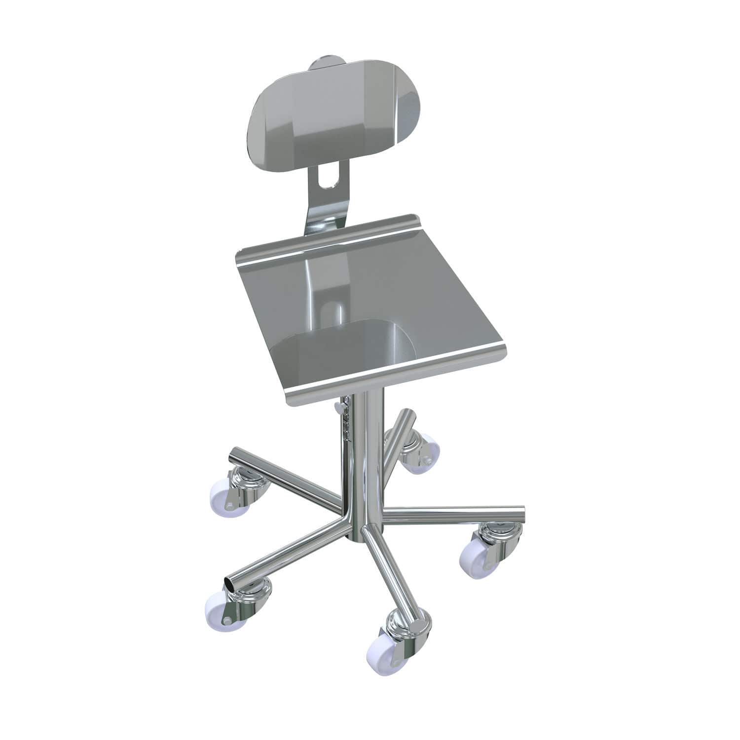 Sgabello Da Officina XPOtool Con Rotelle - Altezza Regolabile 38-50 Cm, Sedile Girevole 360°, Porta Attrezzi Integrato