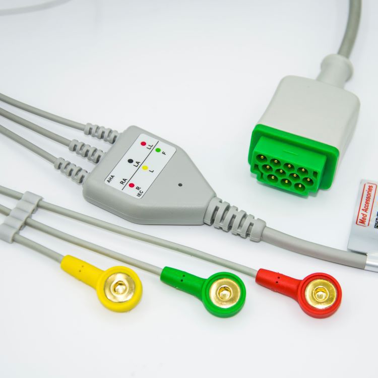 One-Piece Cavo ECG 3 Cavi Per Cruscotto GE Marquette - Foto 3