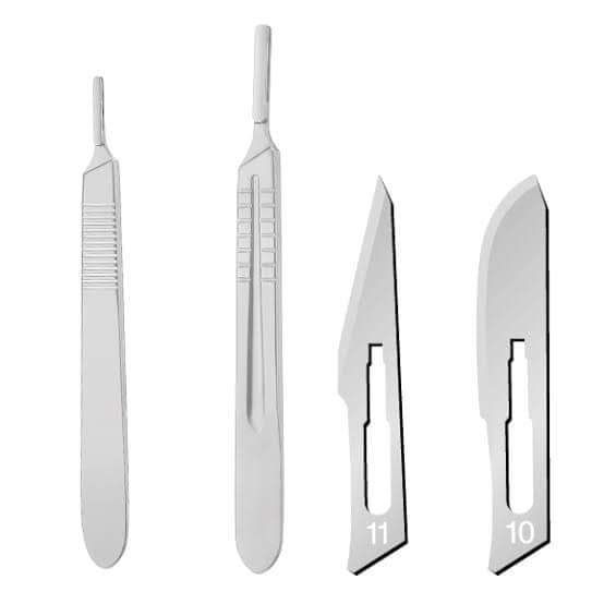 Bdeals 20 Lame Bisturi #22 E Manico In Metallo #4, Kit Chirurgia E Dermaplaning Professionale, Nuovo