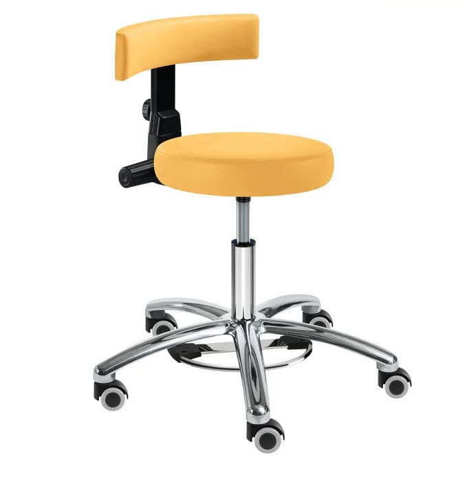 Sgabello Da Sella Ergonomico Con Ruote – Regolabile In Altezza 45-59 Cm, Seduta Girevole 360° Per Ufficio E Casa (Nero)