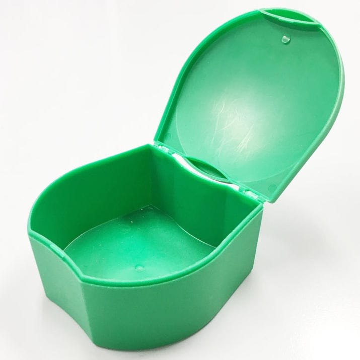 GmeDhc Scatola apparecchio denti, 4 pezzi Scatolina per Dentiera con Fori di Sfiato, Porta apparecchio denti, Scatola per protesi, contenitore bite dentale per Dentiera, Custodia Bite Dentale