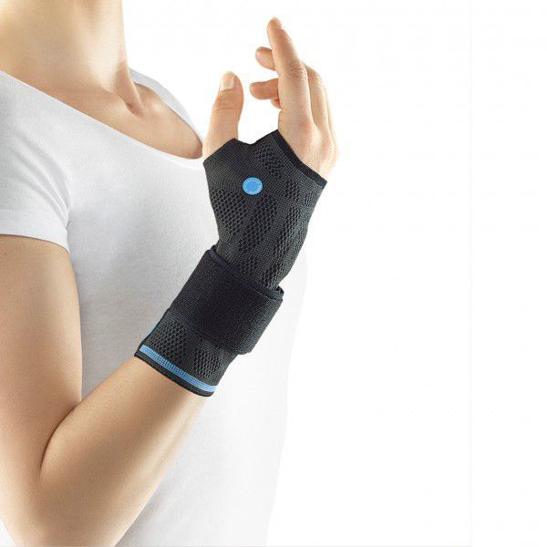 Polsiera in 100% Lana Merinos -XL (21-22 cm.)- Fascia Ortopedica per Polso con Riabilitatore Esercizio Riabilitazione Mano, Polsino da Tennis Tendinite Traumi - UNISEX Uomo Donna