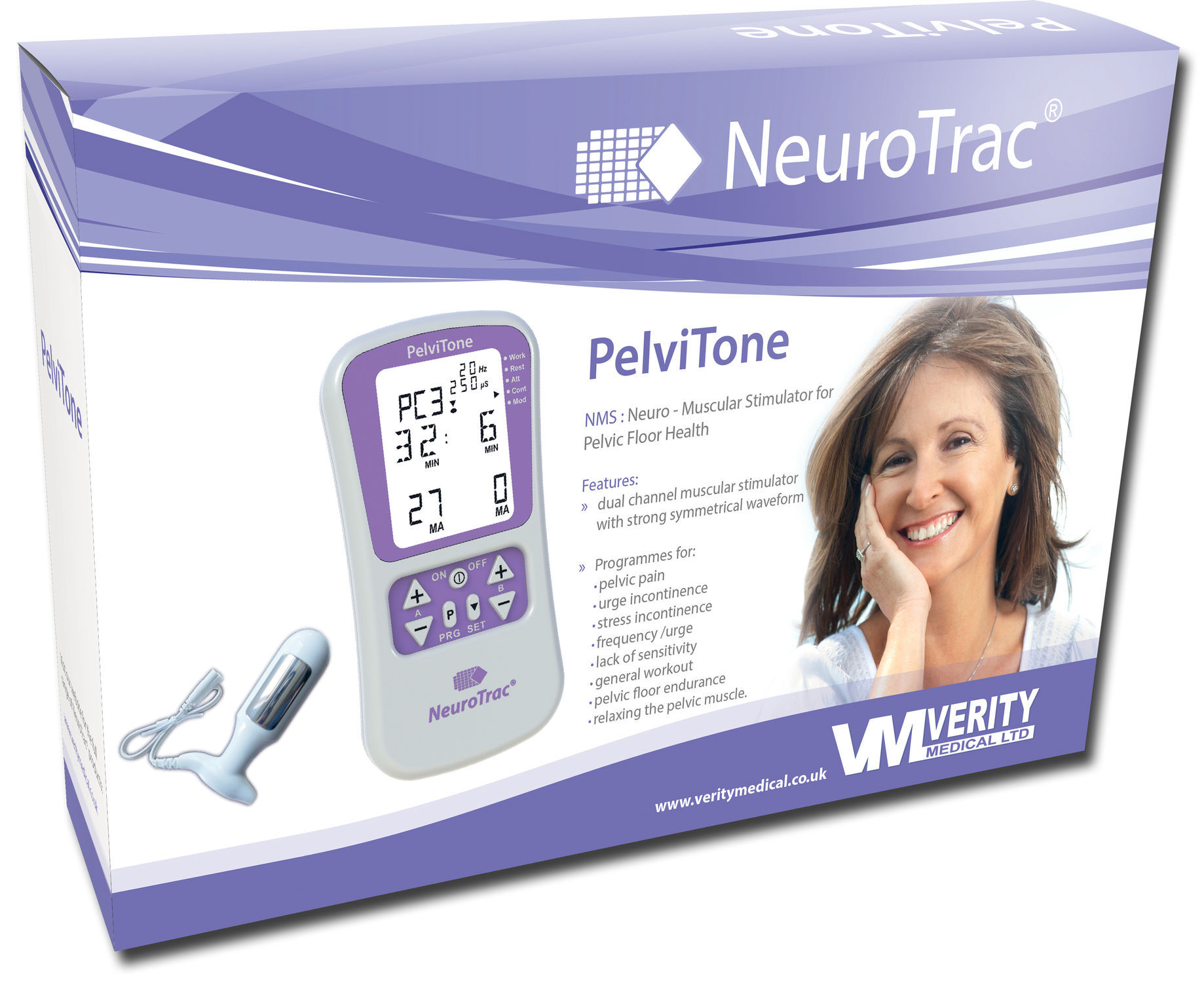 Elettrostimolatore perineale PelviTone Verity Medical portatile