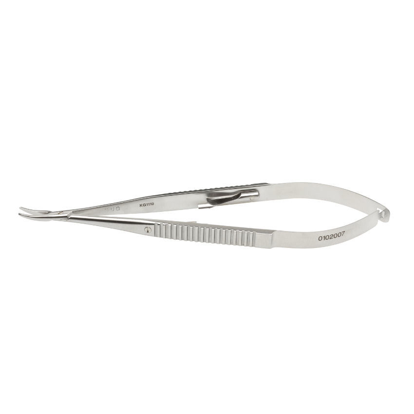 Miltex Castroviejo Porta Aghi 14cm - Ganasce Lisce, Manico Piatto Dentellato (lotto Di 2)