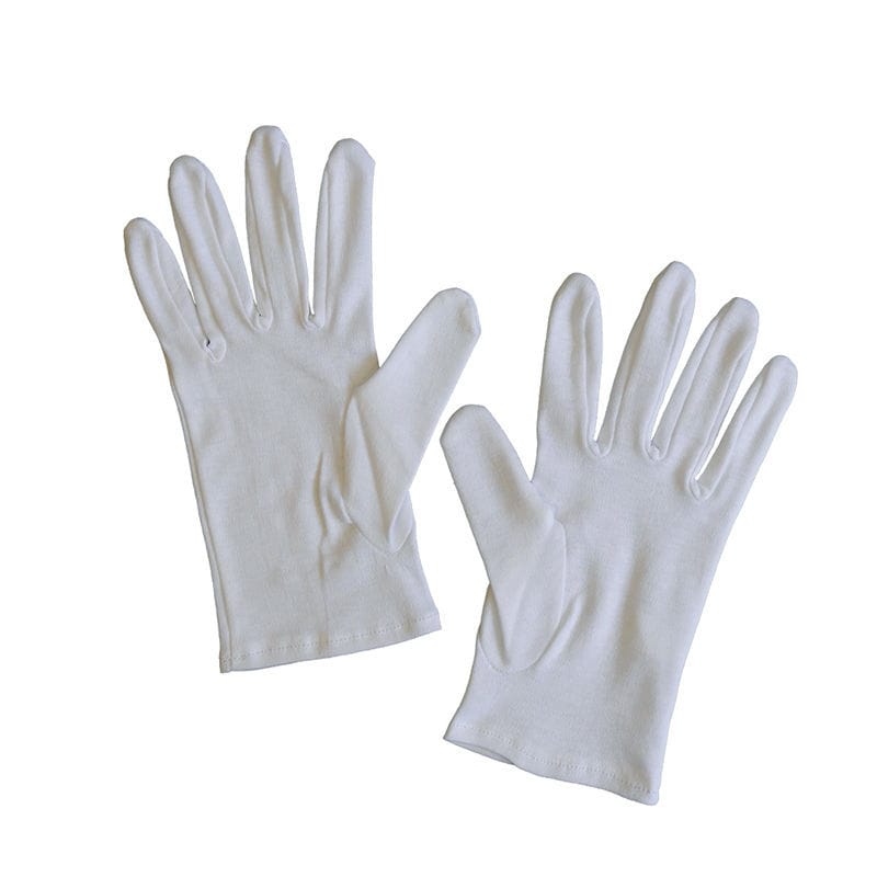 Guanti In Cotone Con Puntini PVC 12 Paia Bianco Taglia Unica Antitaglio Ed EN 420
