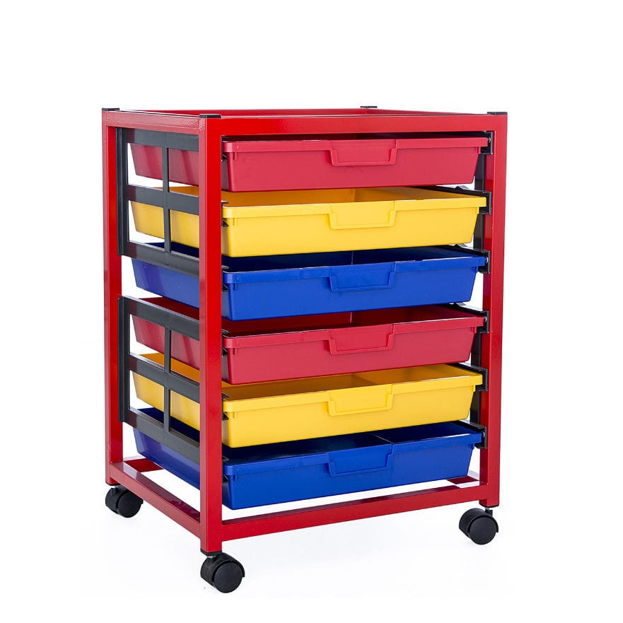 Rangen Carrello per Libreria Mobile - Scaffale Mobile A più Livelli con