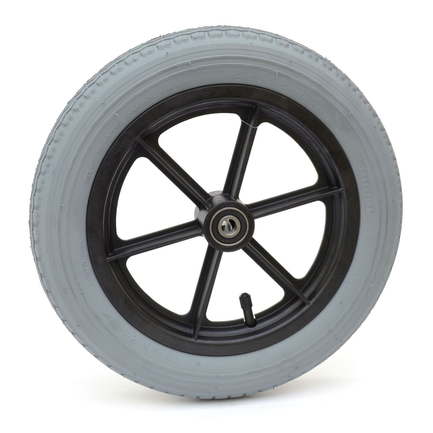 Ruota Per Sedia A Rotelle 7 Pollici - Pneumatico In PU Antiscivolo Con Cerchione In Acciaio Legato - Foto 9
