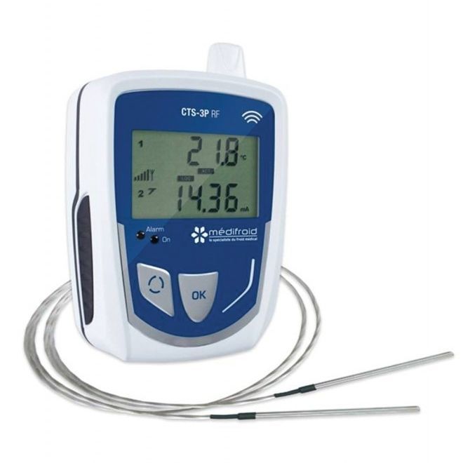 CHNADKS GSP-80S Registratore di Temperatura e Umidità, Sensore ad Alta Precisione, Display LCD, Esportazione USB (PDF/Excel), per Catena del Freddo, Magazzini & Laboratori (-30℃ to +60