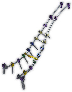sistema di osteosintesi toraco-lombo-sacrale