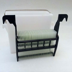 rack da laboratorio per vetrini per microscopio