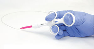 cestello endoscopico per estrazione di calcolo renale