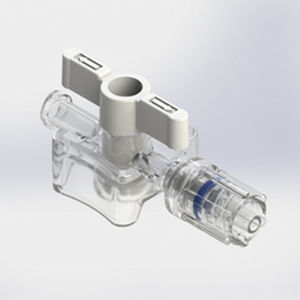 connettore per perfusione con rubinetto