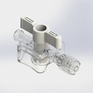 connettore per perfusione con rubinetto