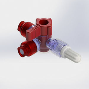 connettore per perfusione con rubinetto