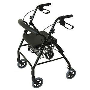 rollator a 4 rotelle / con sedile / con cestello / ad altezza regolabile