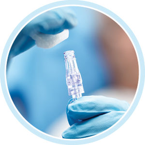 connettore per perfusione con valvola emostatica
