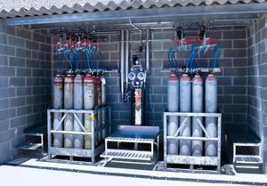 unità di distribuzione e gestione di gas medicali di ossigeno 1