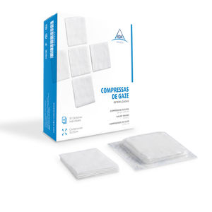 compressa di garza / sterile / in cotone