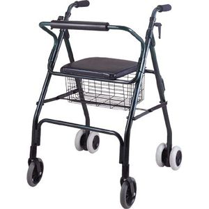 rollator a 4 rotelle / con sedile / con cestello / ad altezza regolabile