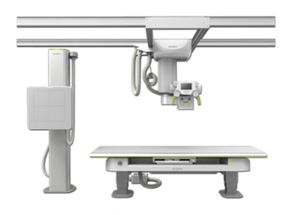 sistema di radiografia / digitale / per radiografia multidisciplinare / con braccio portatubo telescopico a soffitto