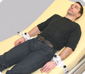 cinghia di fissaggio per letto ospedaliero